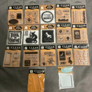 Studio G clear mini stamps-Fall, Halloween, and Thanksgiving. NIPs